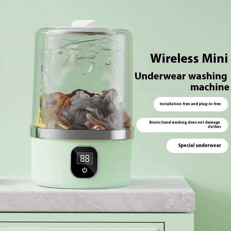 Portable Mini Washing Machine Small Laundry Washer Machine Clothes Cleaning Tool for Dormitories Travel Camping Hotel Apartment