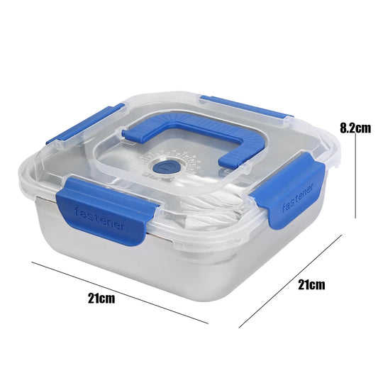 316Stainless Steel Salad Fruit Food Container Sealed Anti-Drip Large Capacity Lunch Box Camping Picnic Box for Fruit Salad Food