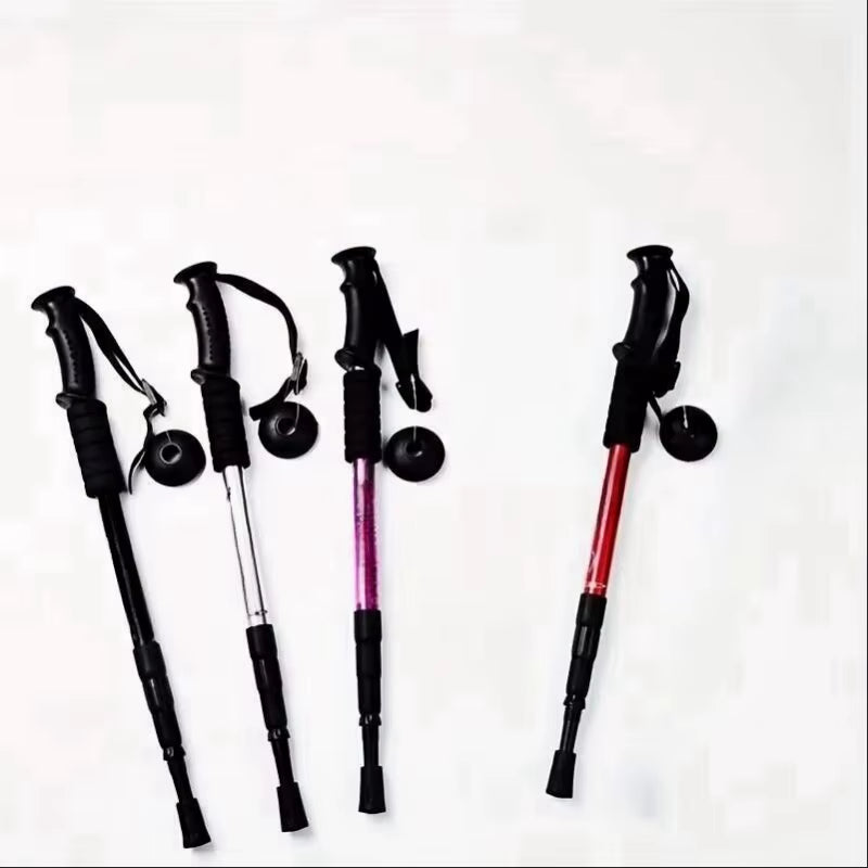 Trekking Poles Shock Absorption Foldable Ultralight Hiking Pole Suitable for Outdoor Camping Mountaineering Backpacking and Trip