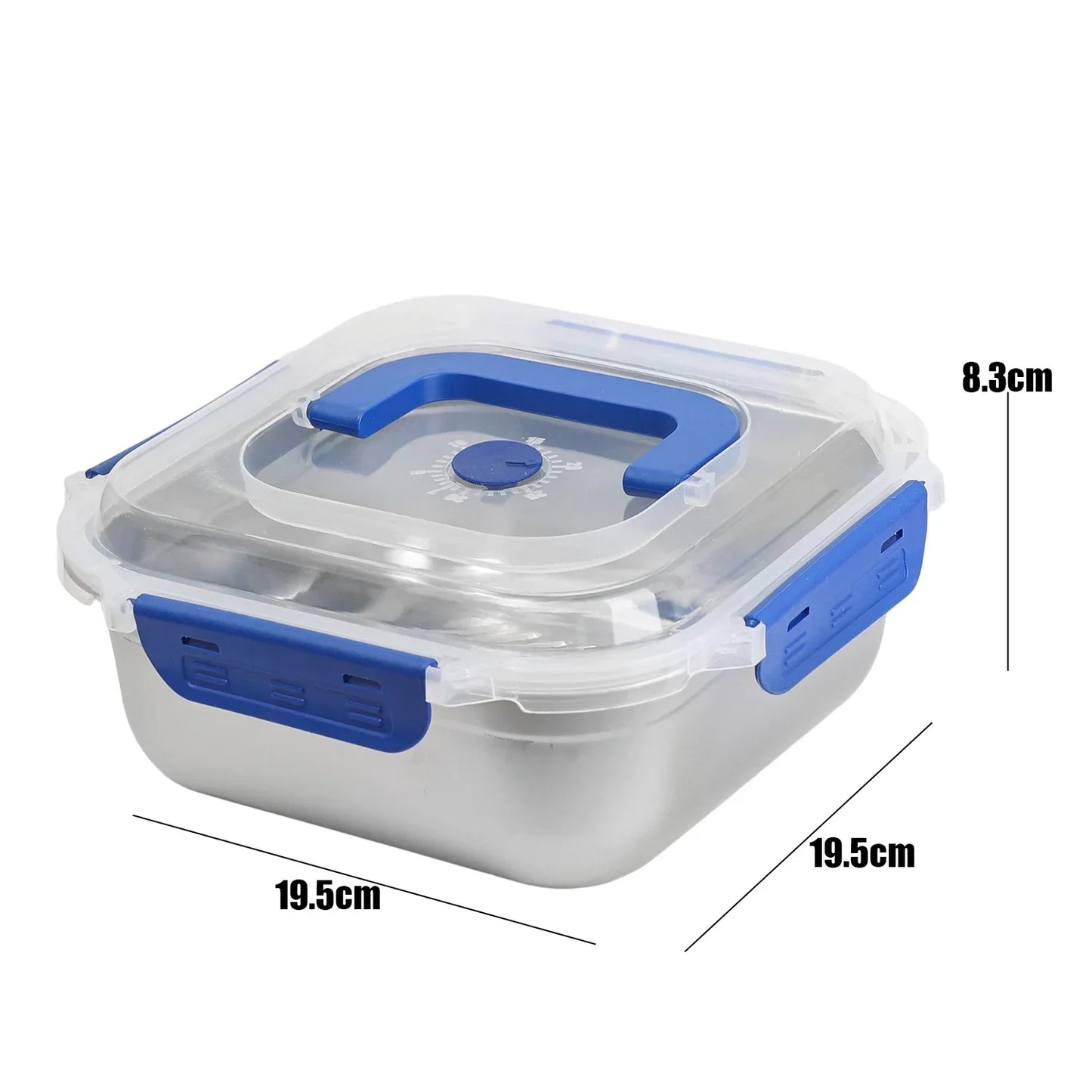316Stainless Steel Salad Fruit Food Container Sealed Anti-Drip Large Capacity Lunch Box Camping Picnic Box for Fruit Salad Food