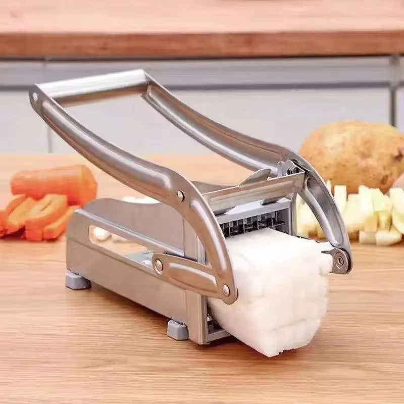 Stainless Steel 2-Blade French Fry Potato Cutter Slicer Cutter Chopper Chips Machine Making Tool Potato Cut Fries