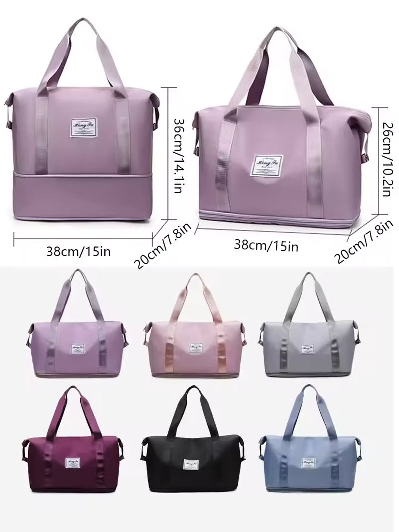 Carry on Travel Duffle Bag Nylon Waterproof Sports Gym Tote Bags for Women Large Capacity Storage Luggage Handbag